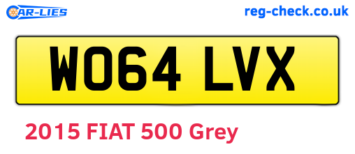 WO64LVX are the vehicle registration plates.