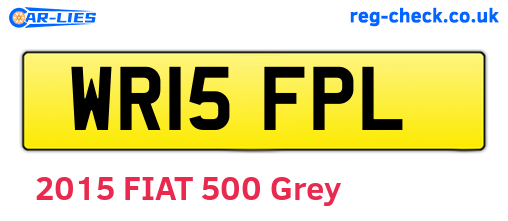 WR15FPL are the vehicle registration plates.
