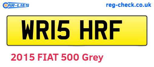WR15HRF are the vehicle registration plates.