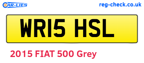WR15HSL are the vehicle registration plates.