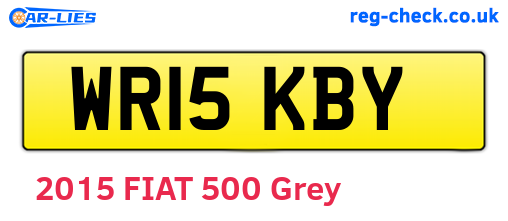 WR15KBY are the vehicle registration plates.