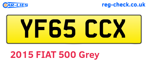 YF65CCX are the vehicle registration plates.