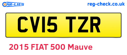 CV15TZR are the vehicle registration plates.