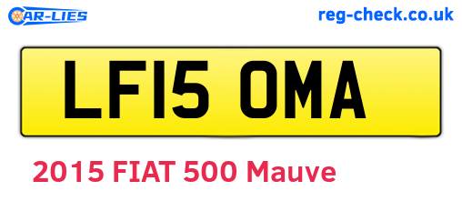 LF15OMA are the vehicle registration plates.