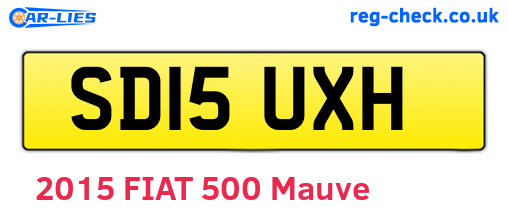 SD15UXH are the vehicle registration plates.