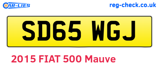 SD65WGJ are the vehicle registration plates.