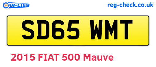 SD65WMT are the vehicle registration plates.