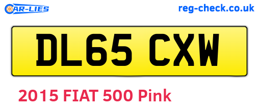 DL65CXW are the vehicle registration plates.