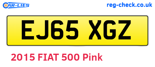 EJ65XGZ are the vehicle registration plates.