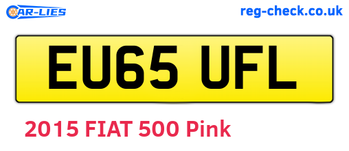 EU65UFL are the vehicle registration plates.