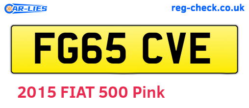 FG65CVE are the vehicle registration plates.