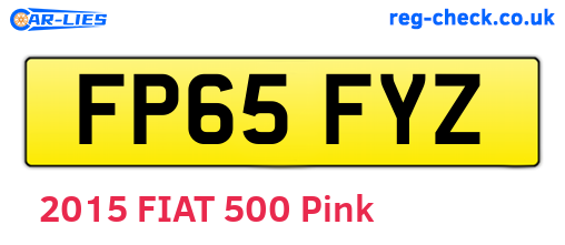 FP65FYZ are the vehicle registration plates.