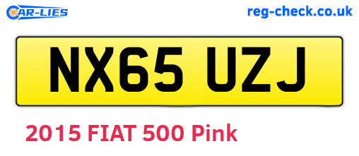 NX65UZJ are the vehicle registration plates.