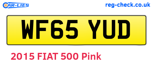 WF65YUD are the vehicle registration plates.