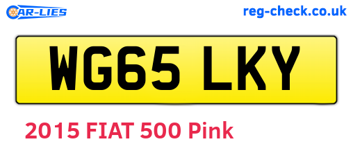 WG65LKY are the vehicle registration plates.
