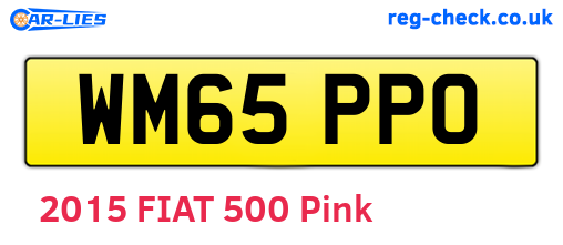WM65PPO are the vehicle registration plates.