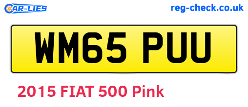 WM65PUU are the vehicle registration plates.
