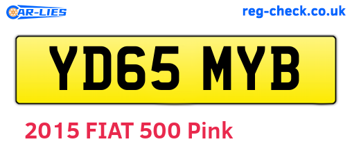 YD65MYB are the vehicle registration plates.