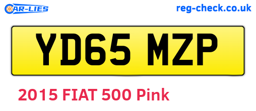 YD65MZP are the vehicle registration plates.