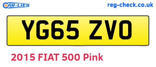 YG65ZVO are the vehicle registration plates.