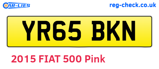 YR65BKN are the vehicle registration plates.