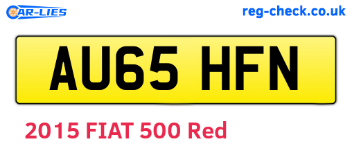 AU65HFN are the vehicle registration plates.