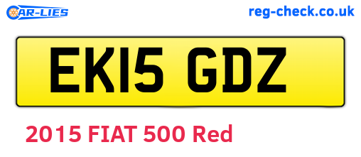 EK15GDZ are the vehicle registration plates.