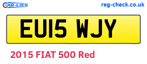 EU15WJY are the vehicle registration plates.