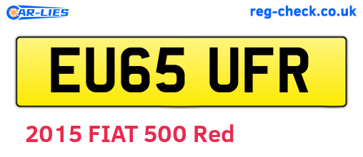 EU65UFR are the vehicle registration plates.