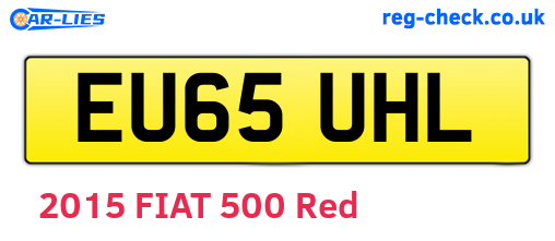 EU65UHL are the vehicle registration plates.