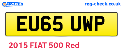 EU65UWP are the vehicle registration plates.