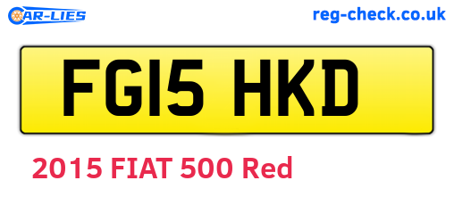 FG15HKD are the vehicle registration plates.