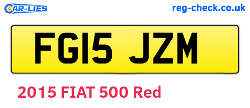 FG15JZM are the vehicle registration plates.