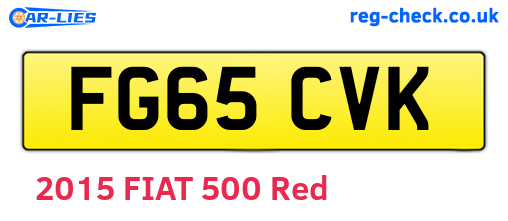 FG65CVK are the vehicle registration plates.