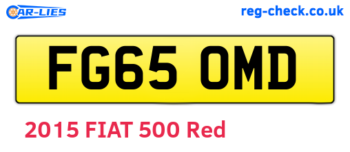 FG65OMD are the vehicle registration plates.