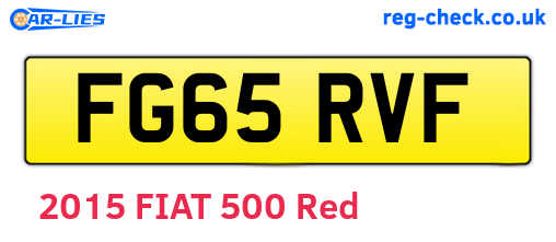 FG65RVF are the vehicle registration plates.