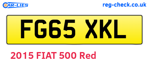 FG65XKL are the vehicle registration plates.