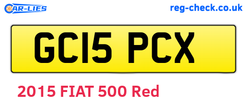 GC15PCX are the vehicle registration plates.