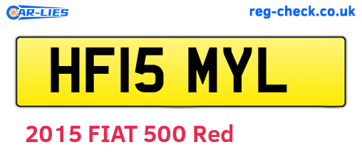 HF15MYL are the vehicle registration plates.