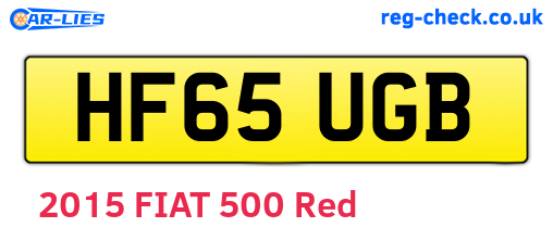 HF65UGB are the vehicle registration plates.