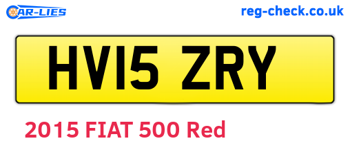 HV15ZRY are the vehicle registration plates.
