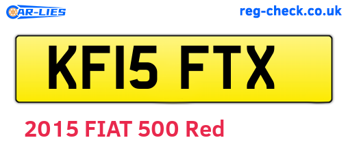KF15FTX are the vehicle registration plates.