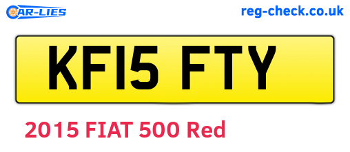 KF15FTY are the vehicle registration plates.