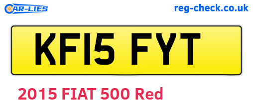 KF15FYT are the vehicle registration plates.