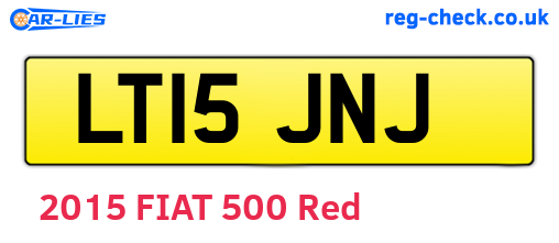 LT15JNJ are the vehicle registration plates.