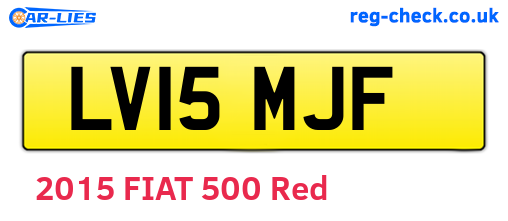 LV15MJF are the vehicle registration plates.