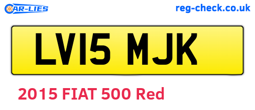 LV15MJK are the vehicle registration plates.
