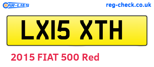 LX15XTH are the vehicle registration plates.