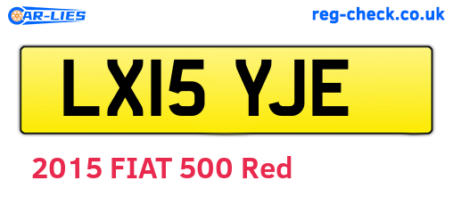 LX15YJE are the vehicle registration plates.