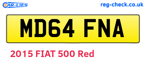 MD64FNA are the vehicle registration plates.